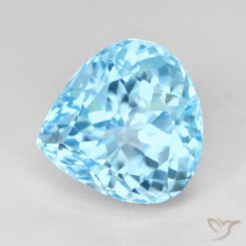 11.29ct Natürlicher Swiss Blue Topas, Birnenform, VVS-VS