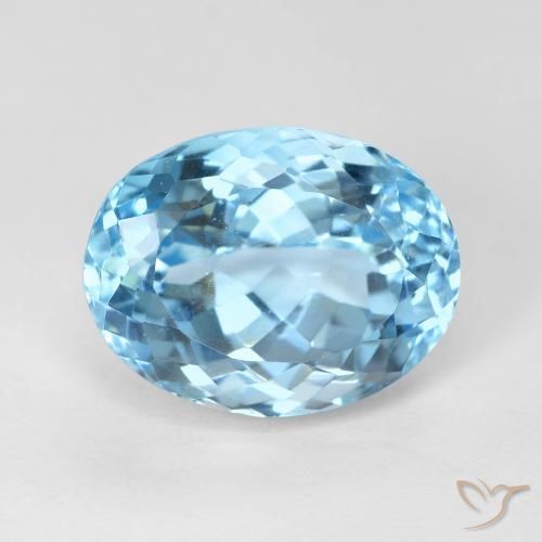 10.16ct Natürlicher Himmerlblau Topas, Oval, VVS-VS