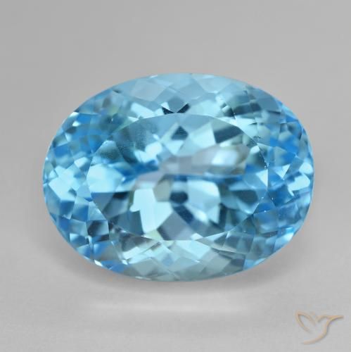 21.41ct Natürlicher Swiss Blue Topas, Oval, VVS-VS