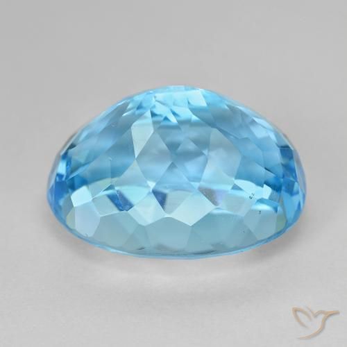 9,17 ctw natürlicher Swiss Blue Topas, Oval, VVS-VS