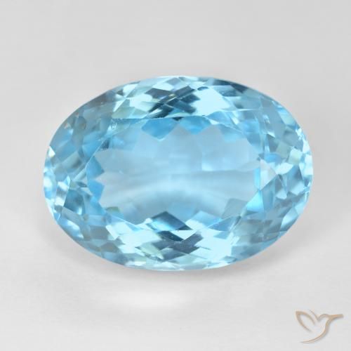 15.38ct Natürlicher Swiss Blue Topas, Oval, VS