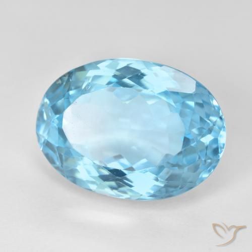 9,17 ctw natürlicher Swiss Blue Topas, Oval, VS