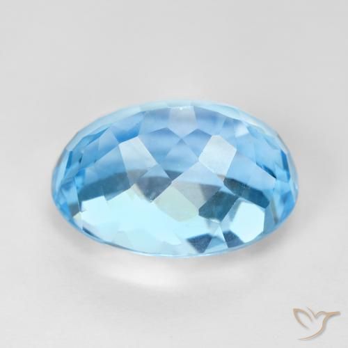9,17 ctw natürlicher Swiss Blue Topas, Oval, VS