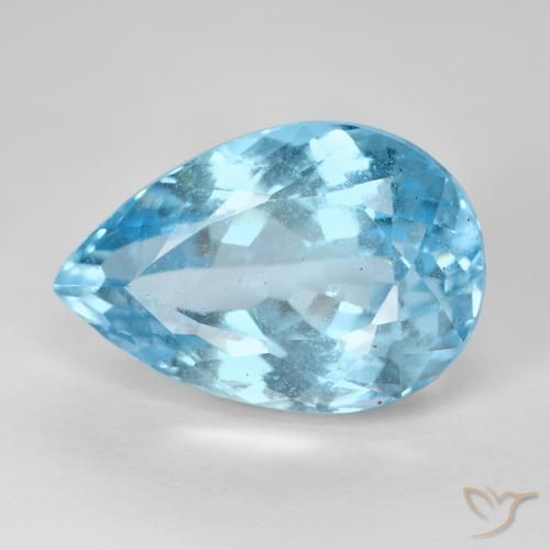 16.76ct Natürlicher Himmerlblau Topas, Birnenform, VS-SI