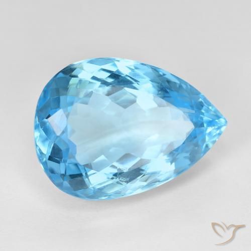 9,17 ctw natürlicher Swiss Blue Topas, Birnenform, VS