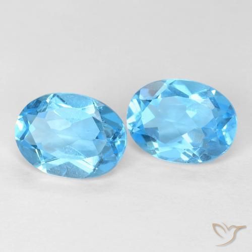 3.00 ct natürliche Swiss Blue Topas-Edelsteine, Oval, VS