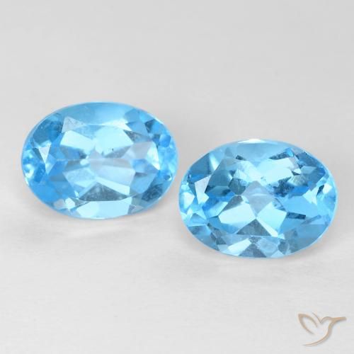 3.48ctw Natürlicher Swiss Blue Topas, Oval, VVS-VS