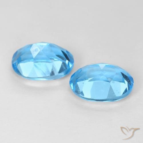 3.48 ct natürliche Swiss Blue Topas-Edelsteine, Oval, VVS-VS