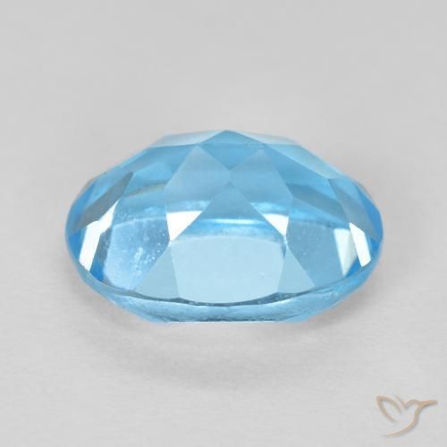 1,72 ctw natürlicher blauer Topas, Oval Schliff, VVS-VS