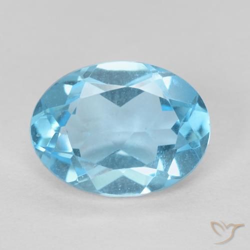 1.42ct Natürlicher Swiss Blue Topas, Oval, VVS-VS