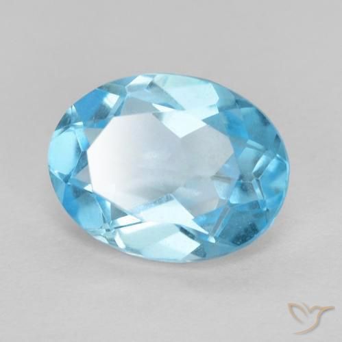 9,17 ctw natürlicher Swiss Blue Topas, Oval, VVS-VS