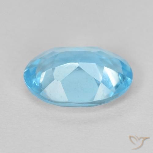 9,17 ctw natürlicher Swiss Blue Topas, Oval, VVS-VS