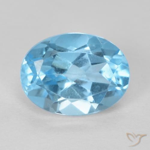 1.81ct Natürlicher Swiss Blue Topas, Oval, VS
