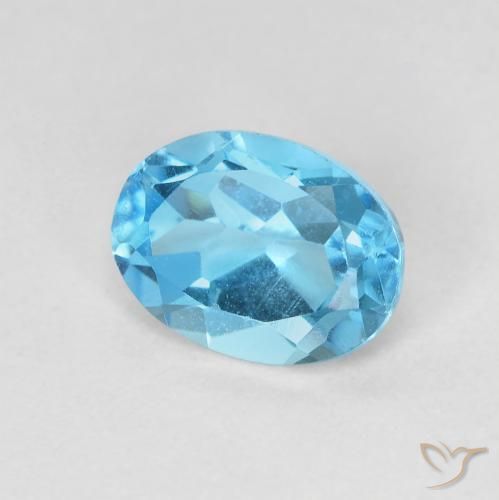 9,17 ctw natürlicher Swiss Blue Topas, Oval, VS