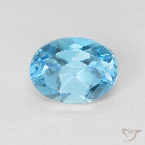 1.77ct Natürlicher Swiss Blue Topas, Oval, VS