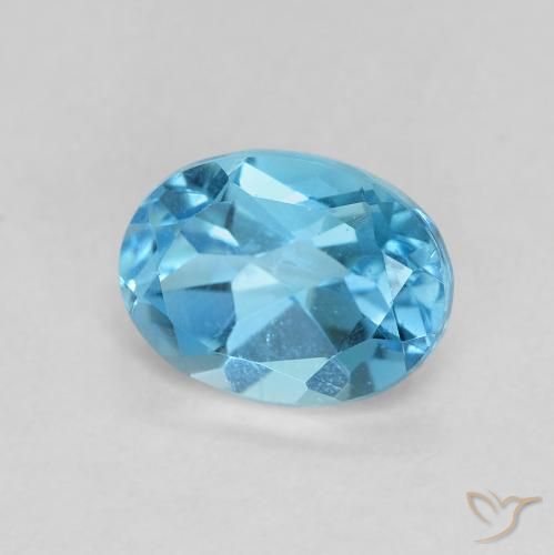 9,17 ctw natürlicher Swiss Blue Topas, Oval, VS