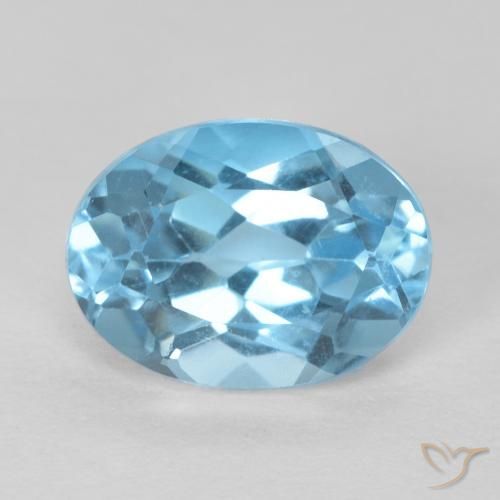 1.67ct Natürlicher Swiss Blue Topas, Oval, VS