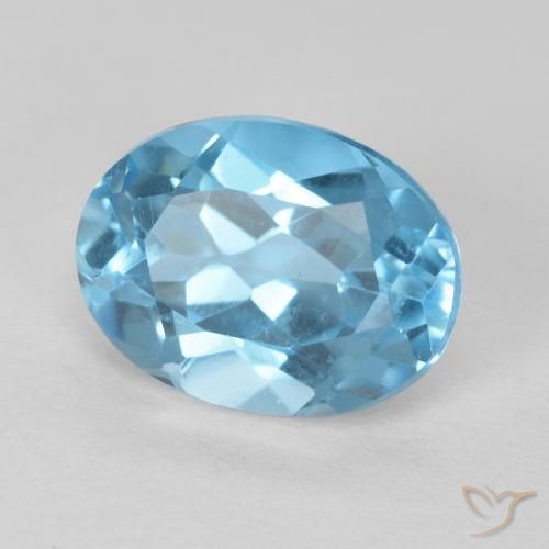 9,17 ctw natürlicher Swiss Blue Topas, Oval, VS