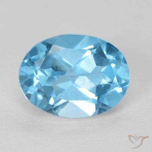 1.76ct Natürlicher Swiss Blue Topas, Oval, VS