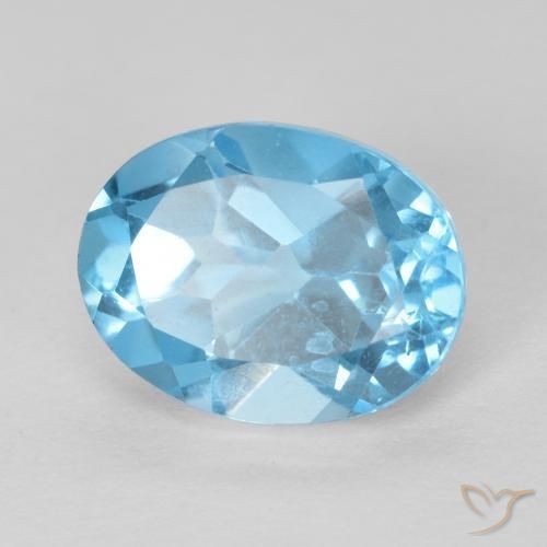 9,17 ctw natürlicher Swiss Blue Topas, Oval, VS