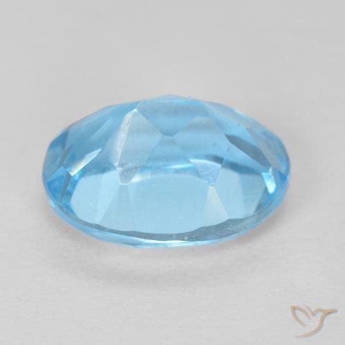 9,17 ctw natürlicher Swiss Blue Topas, Oval, VS