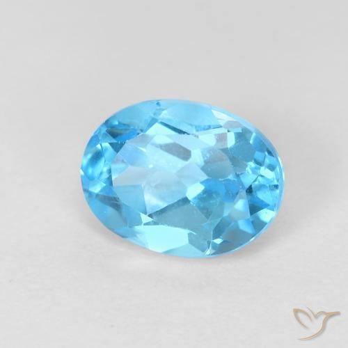 9,17 ctw natürlicher Swiss Blue Topas, Oval, VVS-VS