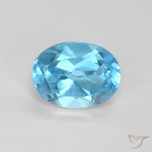 1.68ct Natürlicher Swiss Blue Topas, Oval, VS