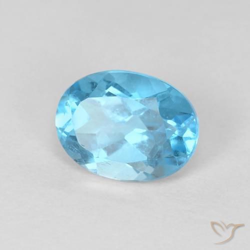 9,17 ctw natürlicher Swiss Blue Topas, Oval, VS