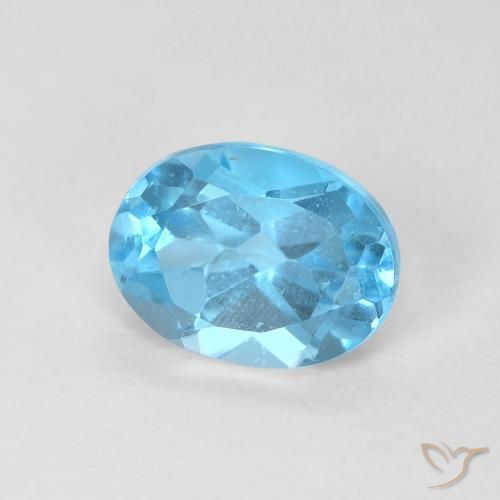 9,17 ctw natürlicher Swiss Blue Topas, Oval, VS