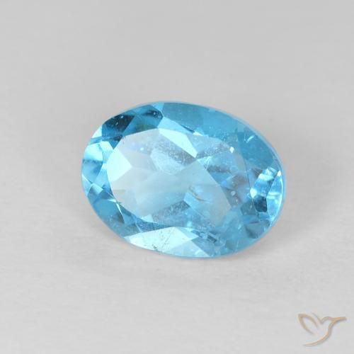 9,17 ctw natürlicher Swiss Blue Topas, Oval, VS