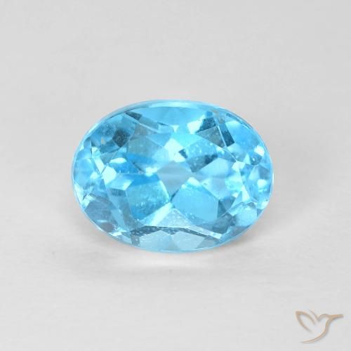 1.69ct Natürlicher Swiss Blue Topas, Oval, VS