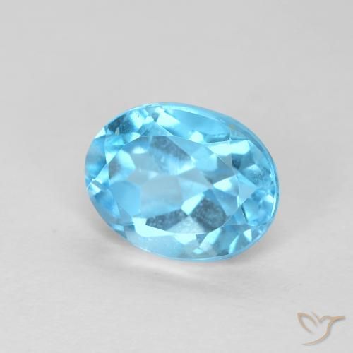 9,17 ctw natürlicher Swiss Blue Topas, Oval, VS