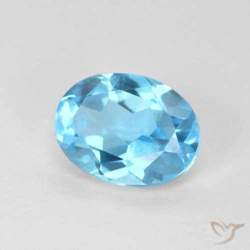 9,17 ctw natürlicher Swiss Blue Topas, Oval, VS