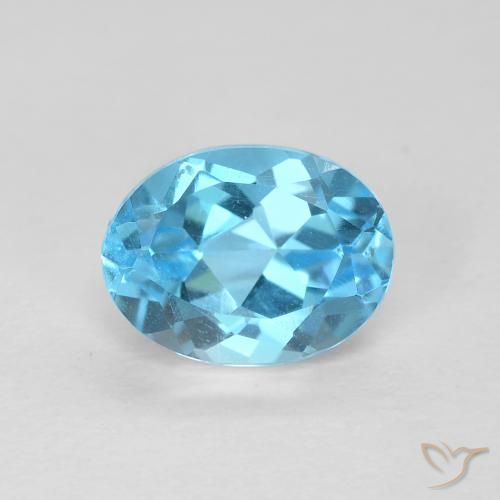 1.75ct Natürlicher Swiss Blue Topas, Oval, VVS