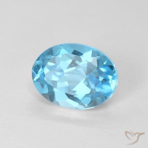 9,17 ctw natürlicher Swiss Blue Topas, Oval, VVS
