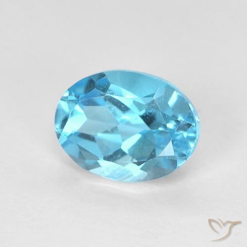 9,17 ctw natürlicher Swiss Blue Topas, Oval, VVS