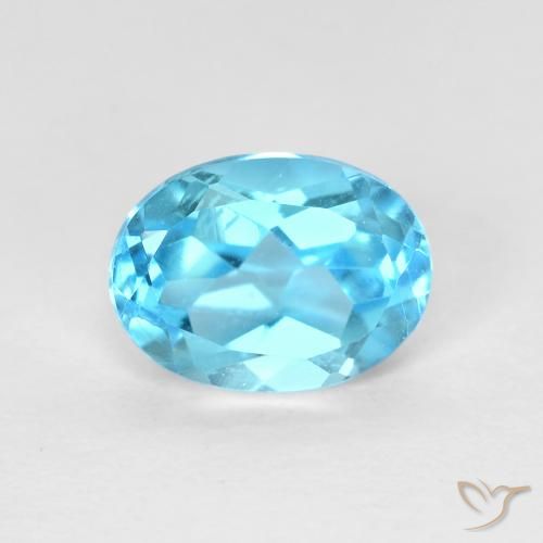 1.66ct Natürlicher Swiss Blue Topas, Oval, VVS-VS