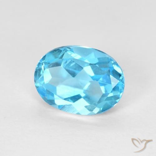 9,17 ctw natürlicher Swiss Blue Topas, Oval, VVS-VS