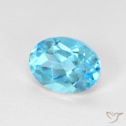 9,17 ctw natürlicher Swiss Blue Topas, Oval, VVS-VS