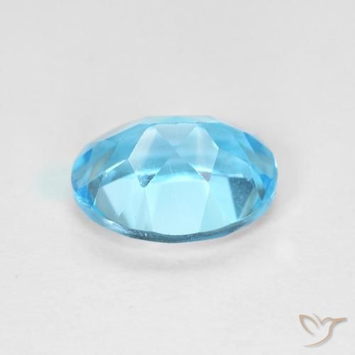 9,17 ctw natürlicher Swiss Blue Topas, Oval, VVS-VS