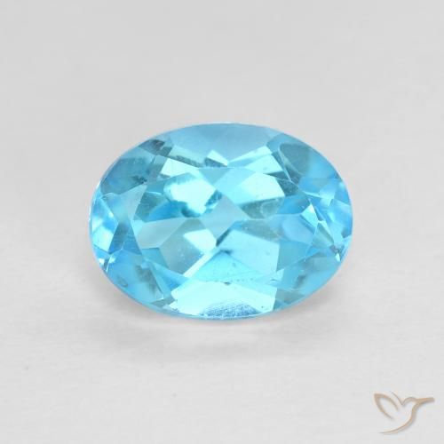 1.76ct Natürlicher Swiss Blue Topas, Oval, VVS-VS