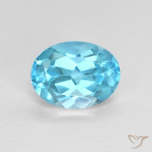 1.77ct Natürlicher Swiss Blue Topas, Oval, VVS
