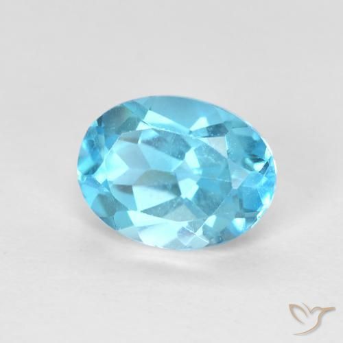 9,17 ctw natürlicher Swiss Blue Topas, Oval, VVS