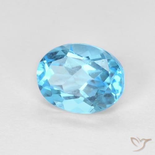 9,17 ctw natürlicher Swiss Blue Topas, Oval, VVS