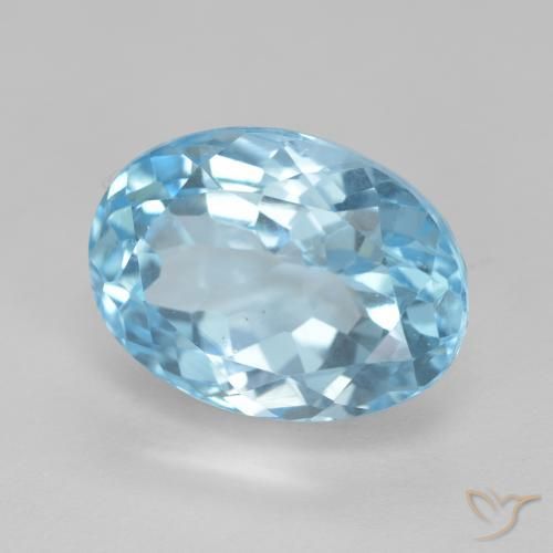 9,17 ctw natürlicher Swiss Blue Topas, Oval, VVS