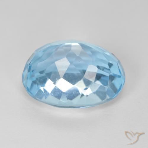 9,17 ctw natürlicher Swiss Blue Topas, Oval, VVS