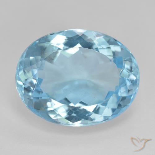 18.70ct Natürlicher Swiss Blue Topas, Oval, VVS-VS