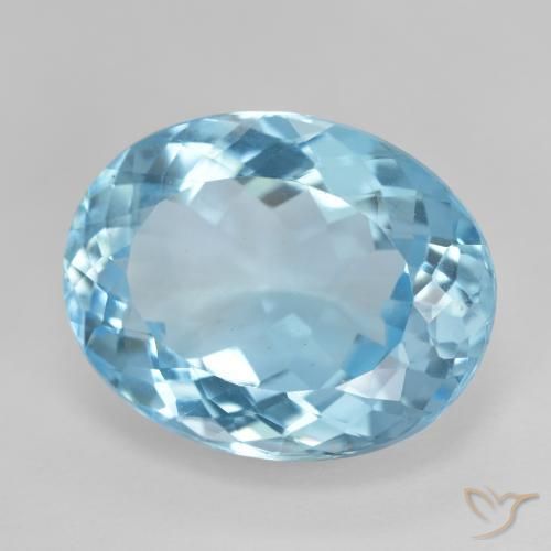 9,17 ctw natürlicher Swiss Blue Topas, Oval, VVS-VS