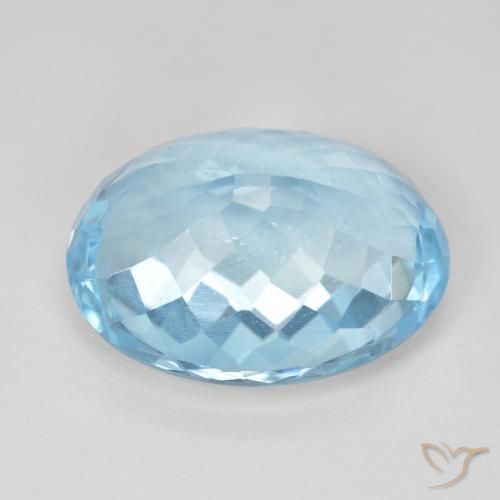 9,17 ctw natürlicher Swiss Blue Topas, Oval, VVS-VS