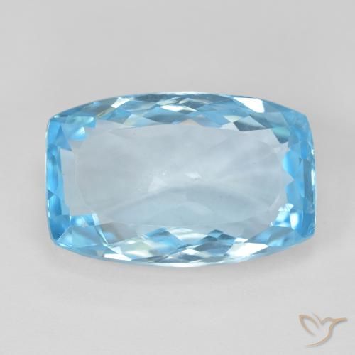11.64ct Natürlicher Swiss Blue Topas, Kissen, VVS-VS